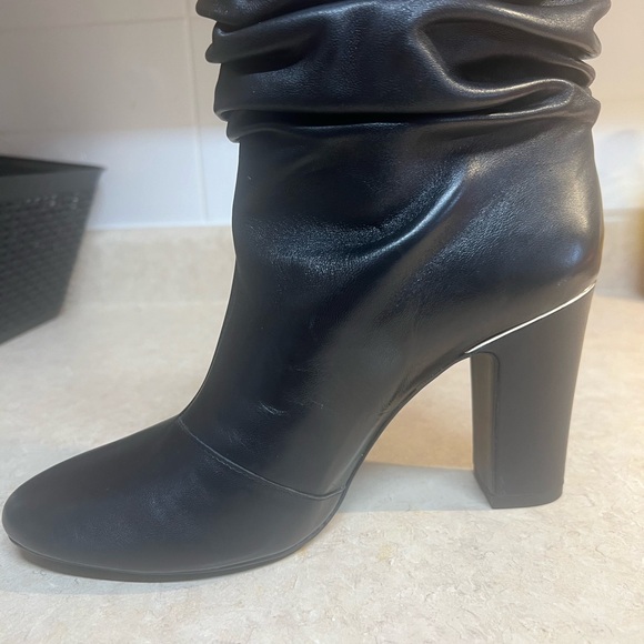 Slouchy Black DKNY Ankle Boots. - Picture 8 of 15